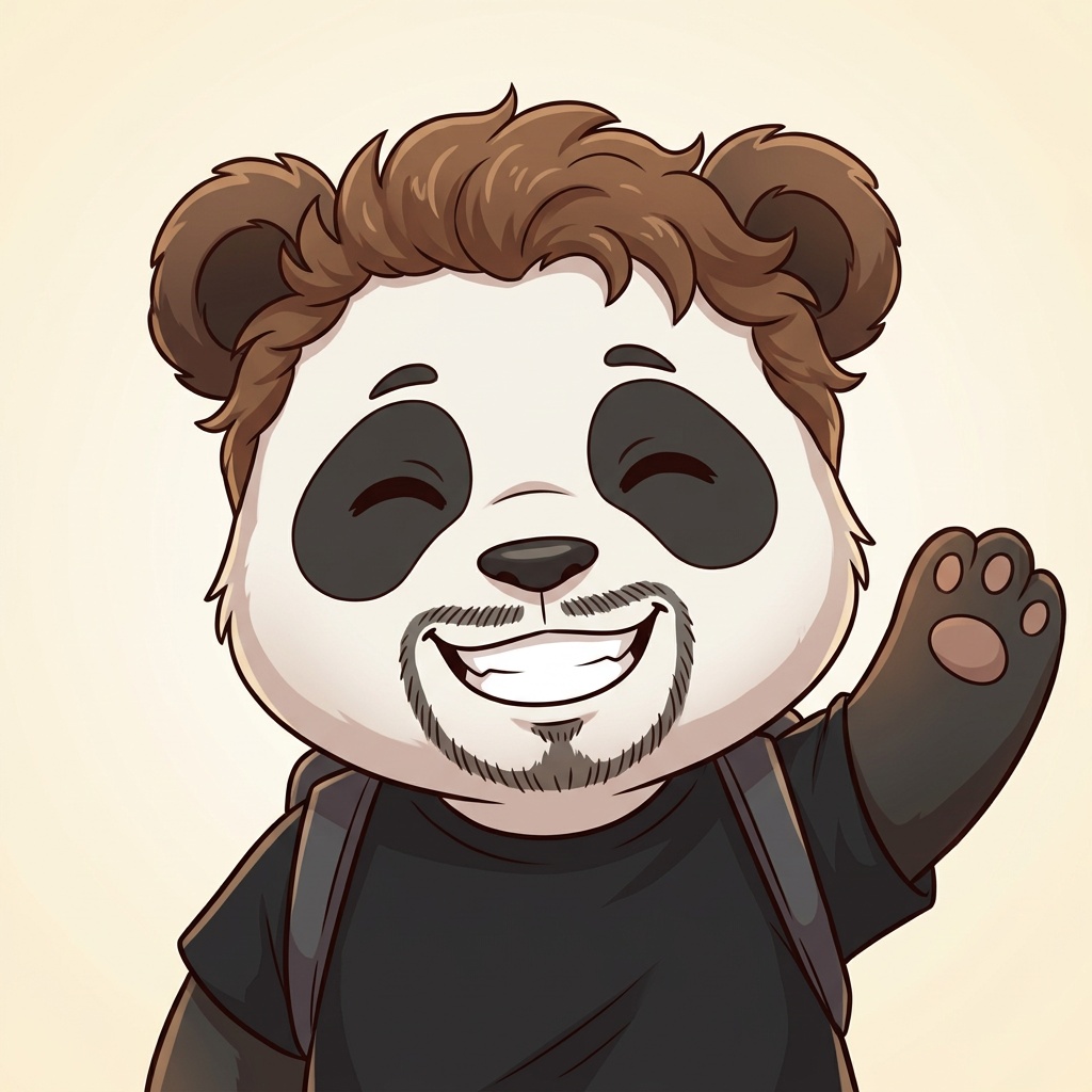 Example anime panda power animal card